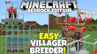 Minecraft Bedrock WORKING Villager Breeder Ultra Simple Tutorial MCPE Xbox PC Switch [upl. by Boonie311]