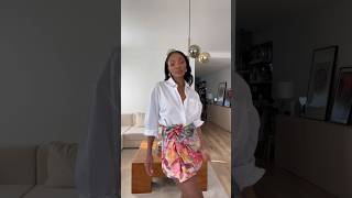 MINI SCARF SKIRT TUTORIAL scarf size 160x75cm scarftutorial miniskirts [upl. by Kawasaki]