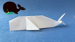 Walvis vouwen met papier  Hoe je een papieren walvis vouwt  Origami vis [upl. by Nnaylloh13]