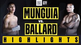 JAIME MUNGUIA VS DMITRIUS BALLARD HIGHLIGHTS  BOXING [upl. by Darnok731]