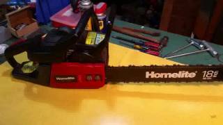 How to fix Homelite Chainsaw chain brake not releasing repair modification [upl. by Hiro]