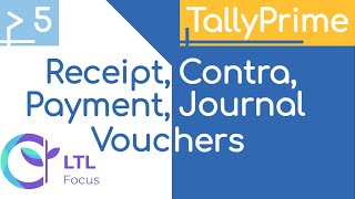 TallyPrime Receipt Contra Payment Journal Vouchers In Malayalam  Accounting Vouchers in Tally [upl. by Kipper]