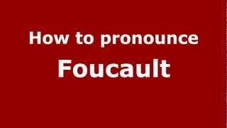 How to Pronounce Foucault  PronounceNamescom [upl. by Ggerk659]