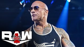 FULL SEGMENT – The Rock returns and wants The Head of the Table Raw Day 1 highlights Jan 1 2024 [upl. by Elman400]