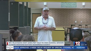 WV television host gives Doddridge County High School seniors pep talk [upl. by Bernadene]