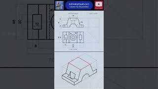 HOW TO DRAW Isometric Projection  ENGINEERING DRAWINGS  Short [upl. by Megdal290]