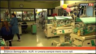 Bilancio demografico AUR quotIn Umbria sempre meno nuovi natiquot Umbria TV  80424 [upl. by Jenkel]