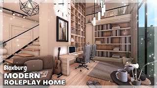 BLOXBURG Modern Roleplay Home Speedbuild interior  full tour  Roblox House Build [upl. by Ailana]