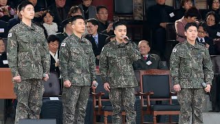 BTS V performs a song after meeting with military officials [upl. by Meryl352]