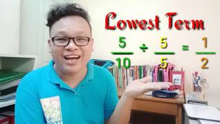 Fractions Part 2 Reducing Fractions to Lowest Term  Paano ireduce o kunin ang lowest term [upl. by Ynaffet]