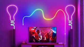 RGBIC Neon Rope strip lights with music sync multicolor 3M and 5M [upl. by Dever]