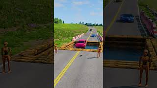 Cars vs Big Water Pit 2 BeamNG Drive [upl. by Leseil]