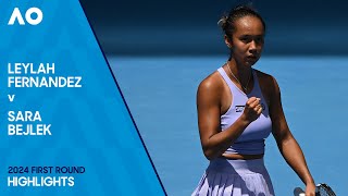 Leylah Fernandez v Sara Bejlek Highlights  Australian Open 2024 First Round [upl. by Eiramalegna861]