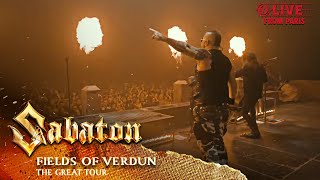 SABATON  Fields Of Verdun Live  The Great Tour  Paris [upl. by Jeconiah]