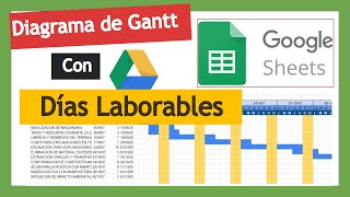 Digrama de Gantt en Google Sheet con días laborables [upl. by Hecklau682]