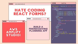 Generate Forms in React  Build a Friendsgiving app with AWS Amplify Studio [upl. by Torr]