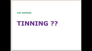 TINNING PROCESS II HOT DIPPING METHOD ENGLISHHINDI [upl. by Ordnazil]