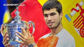 Alcaraz VS Ruud PostMatch Interviews amp Trophy Lift  2022 US Open  Eurosport Tennis [upl. by Gibbs]