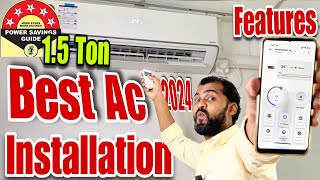 Panasonic 15 Ton 5 Star Inverter Ac Review  Panasonic Ac Installation  Best AC in india 2024 [upl. by Franckot228]