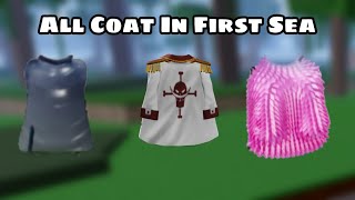 How to Get All Coat in First Sea  Blox Fruit [upl. by Fayette164]