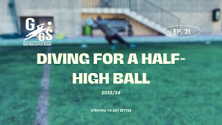 Improving The Dive For A HalfHigh Ball  Goalkeeper Training  The Full Session [upl. by Adrell]