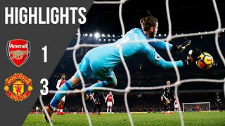 Arsenal 13 Manchester United  Premier League Highlights 1718  Manchester United [upl. by Atinyl]