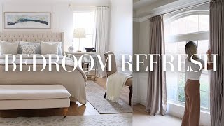 STUNNING BEDROOM TRANSFORMATION  MASTER BEDROOM REFRESH  DECORATE WITH ME [upl. by Evot255]