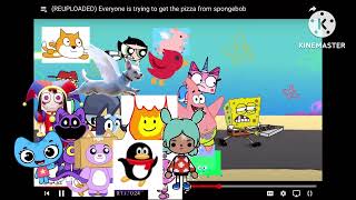 Everyone is trying to take pizza from Spongebob part 2 [upl. by Felipe]