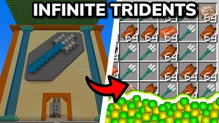 MAKING A TRIDENT FACTORY in Minecraft Bedrock Survival Ep 30 [upl. by Rocker212]