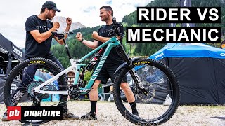 Pro Mechanic vs Pro Rider Bike Check Jack Moirs Canyon Strive [upl. by Steck]