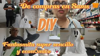 Fantasma DIY para Halloween 🎃👻De compras en Sams 🛒Acompañe en mi casita infonavit [upl. by Idalina898]