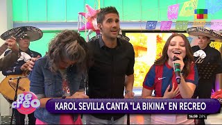 🎤 KAROL SEVILLA cantó quotLa Bikinaquot en Recreo 🔥💃🏽 [upl. by Portwine]