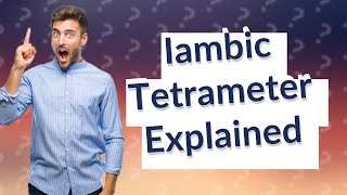 Is iambic tetrameter a structure [upl. by Arhoz]