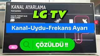 LG TV TRT 1 FREKANS AYARLAMA  LG TV Kanal Uydu Ayarı [upl. by Parette362]