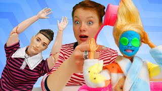 Barbie auf Deutsch Ein Schönheitstag Puppen Video mit Barbie und Irene [upl. by Nivlac]