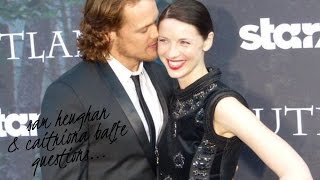 Sam Heughan amp Caitriona hot questions  OUTLANDER [upl. by Anitsim]