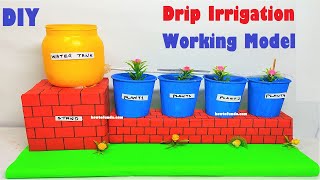 drip irrigation science project working model 3d  new design  howtofunda craftpiller  class 9 [upl. by Rekyr]