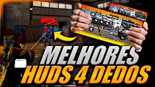 ✅MELHORES HUDS DE 4 DEDOS PARA FREE FIRE EM 20242023 🔥MELHORES HUDS 😈 [upl. by Rawley]