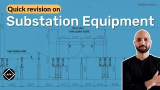 Substation equipment and their functions  Quick Revision  TheElectricalGuy [upl. by Quenby]