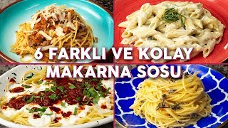 🍝 Hep Aynı Sosu Yapmaktan Sıkılanlara 6 Farklı ve Kolay Makarna Sosu Tarifi  Yemekcom [upl. by Aineval]