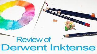 Review amp Demonstration of Derwent Inktense Watercolor Pencil [upl. by Ziguard]