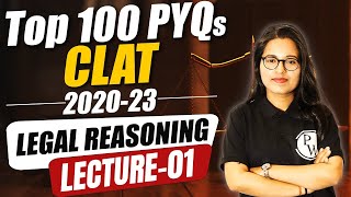 CLAT Most Important 100 PYQs  Legal Reasoning 01  CLAT Previous Year Question Papers [upl. by Ahsar]