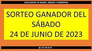 Resultados de Baloto Análisis de la combinación ganadora sorteo 24 de Junio de 2023 [upl. by Yanahc]