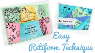 Easy Retiform Technique  Card Making Video Tutorial [upl. by Raybourne]