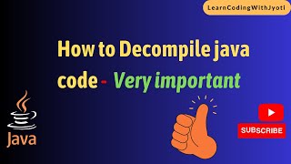 How to Decompile Java code  java decompiler [upl. by Charlean]