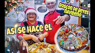 Como hacer roscon de reyes casero auténtico y fácil RECETA FACIL DULCE NAVIDEÑO receta roscón [upl. by Rhys]