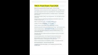 TNCC Final Exam Test 2024 Comprehensive Questions and Answers 100 Accuracy Graded A [upl. by Sunda]