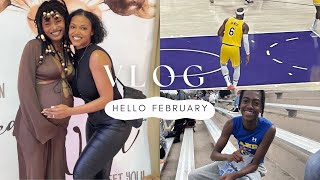 New Baby  TrackMeet  Laker Game February VLOG 2023 [upl. by Wharton]