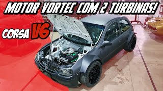 CORSA MOTOR V6 TRAÇÃO TRASEIRA COM 2 TURBOS ÚNICO NO MUNDO FEITO NO BRASIL 7008FILMS [upl. by Elylrac]