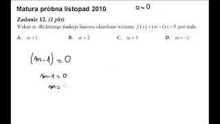 funkcja liniowa  zadania maturalne [upl. by Baiel]